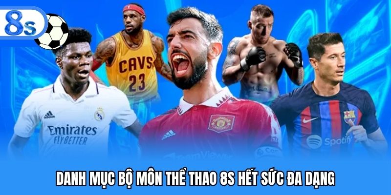 Danh mục bộ môn thể thao 8S hết sức đa dạng